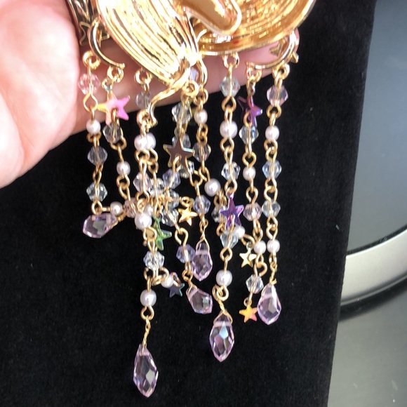 NWT Betsey Johnson Sparkly Rhinestone & Beaded Unicorn & Star Earrings 🦄 - Picture 7 of 12